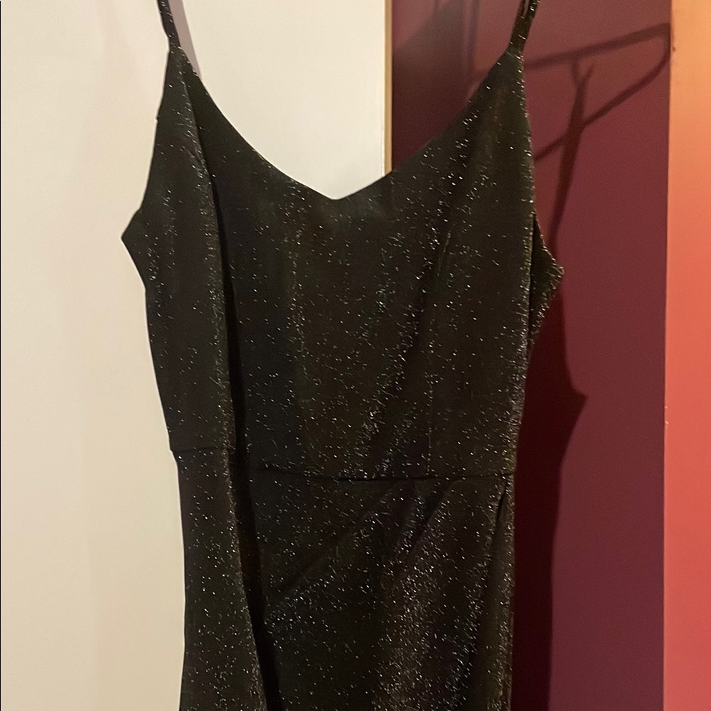Elegant Black Glitter Dress